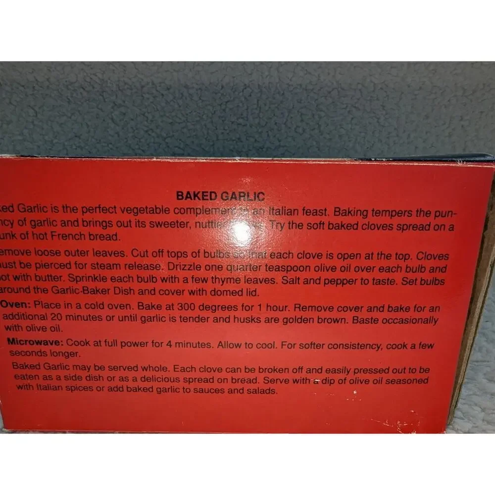1993 Boston Warehouse Terra Cotta Original‎ Garlic Baker 4 Bulb Capacity